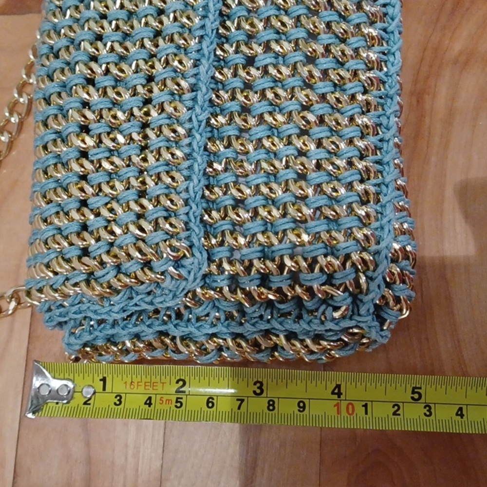 NOWT Tristan blue gold purse 👛 on chain⛓️ - Picture 10 of 12